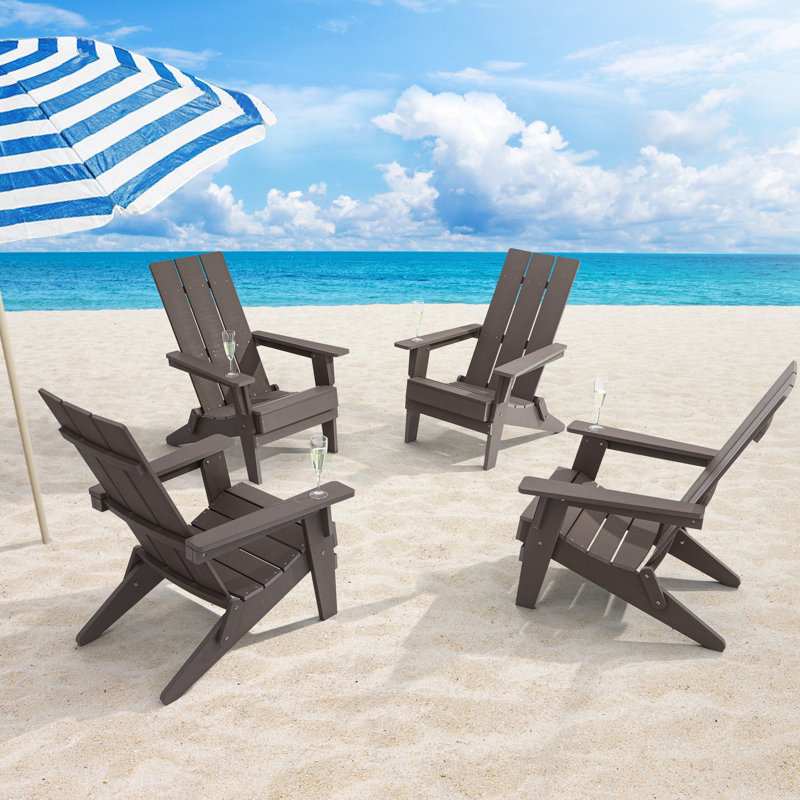 Chaise Adirondack pliable Harborcreek Hips, Café