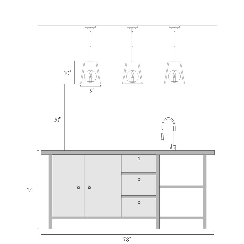Labonte 1-Light Mini Cage Pendant Light - Seeded Glass