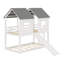 House Bunk Bed With Slide And Windows