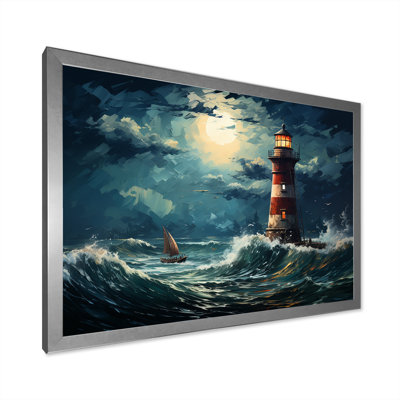 Lighthouse Stormy Sea 1 - Lighthouses Wall Art