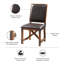 Chaise d'appoint rembourrée en similicuir avec structure en bois massif et supports industriels en métal