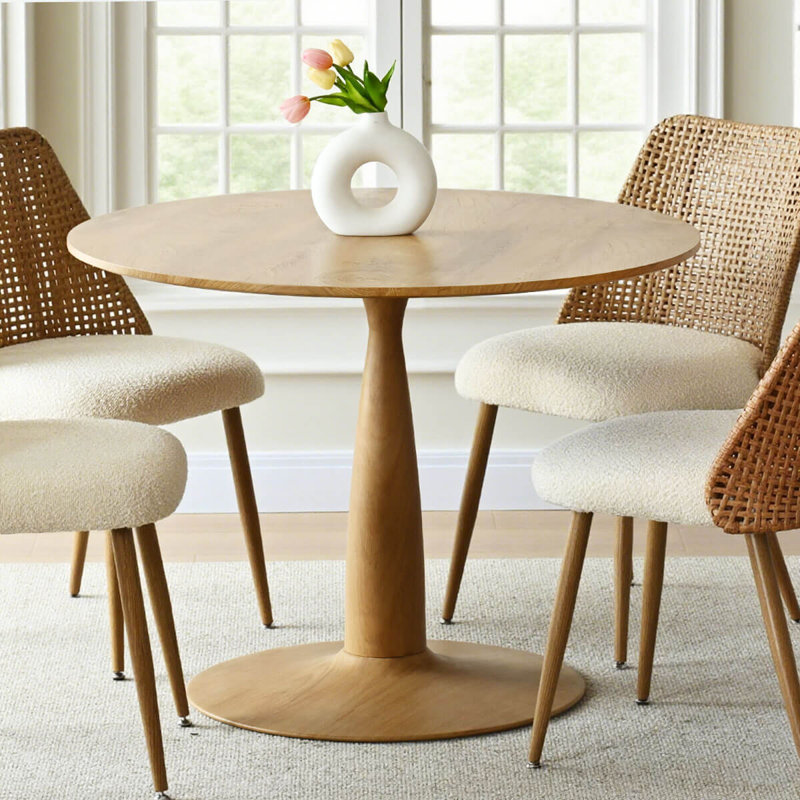 39.5"/34.5" Round Pedestal Dining Table, 29."H x 39.5"L x 39.5"W