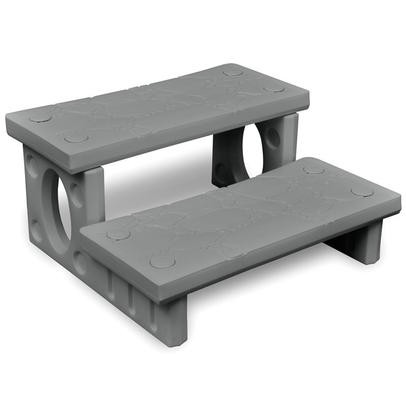 Spa Steps Outdoor Patio Multipurpose Reversible Tread Multi Colours, Grey