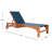 Lombardo Outdoor Eucalyptus Wood Chaise Lounge-92182551