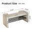 Banc de rangement à chaussures 47 po 2-en-1 avec coussin, entrée