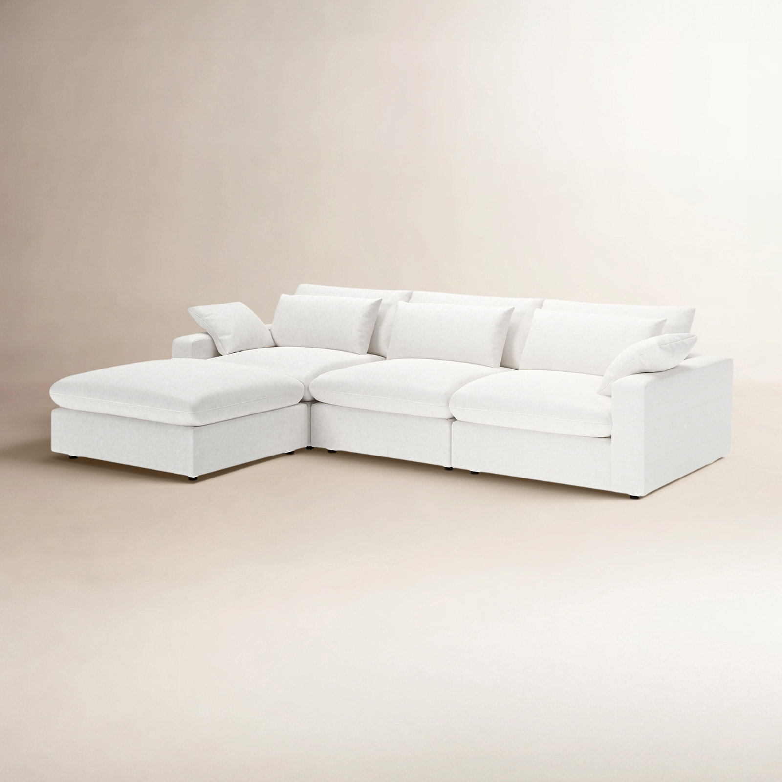 Remy Sectional, Nomad Snow Crypton® Chenille