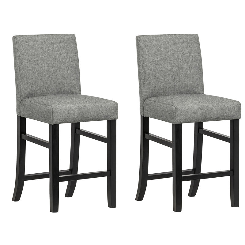 Tabouret de bar et de comptoir Kahree, Tabouret de comptoir (siège d’une hauteur de 24, gris