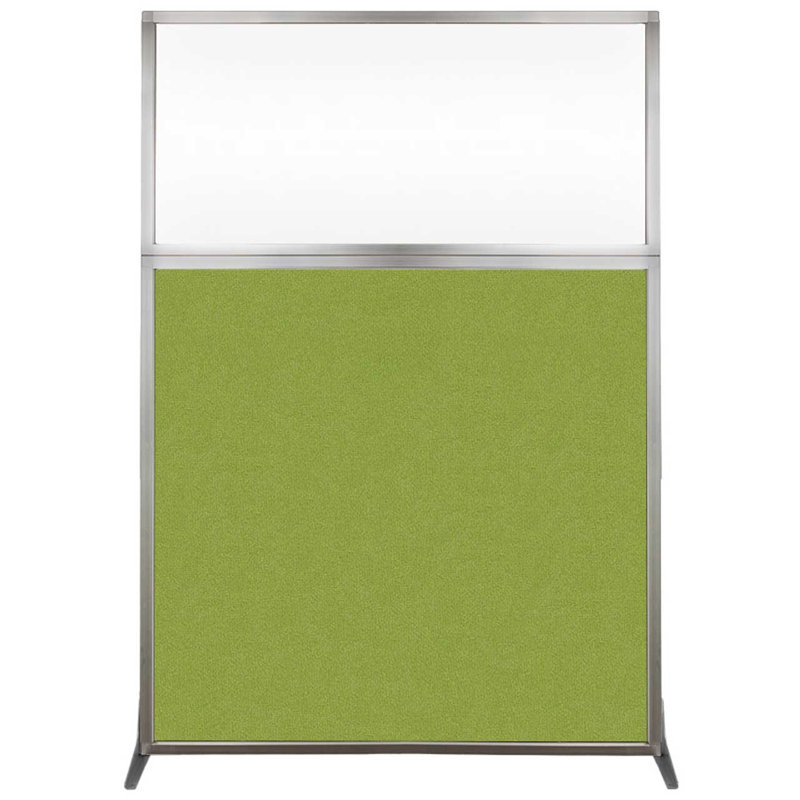 Cloison portative transparente 6 ", H 72 po x l 48 po x P 15 po, Vert lime