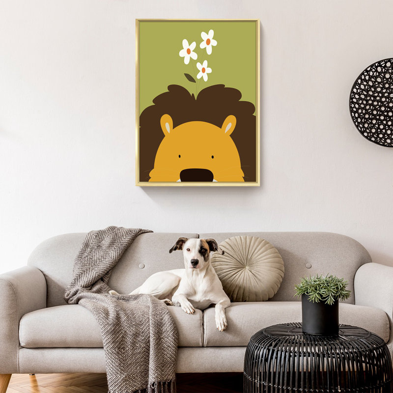 Framed Graphic Art on Canvas by Unknown, 24" H x 16" W x 1.6" D