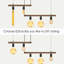 5- Luminaire suspendu pour salle à manger - peint à la main, réglable, à intensité variable vintage pour le salon E26, à intensité variable, fer