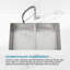 Évier de cuisine encastré à double cuve 33 po x 19 po, lavabo encastré à la main brossé (évier seulement), évier de cuisine moderne
