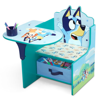 Bluey Chair Desk With Storage Bin By Delta Children - Greenguard Gold Certified