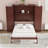 Wooden Murphy Bed with Shelves and Wardrobes-354532385-354532390