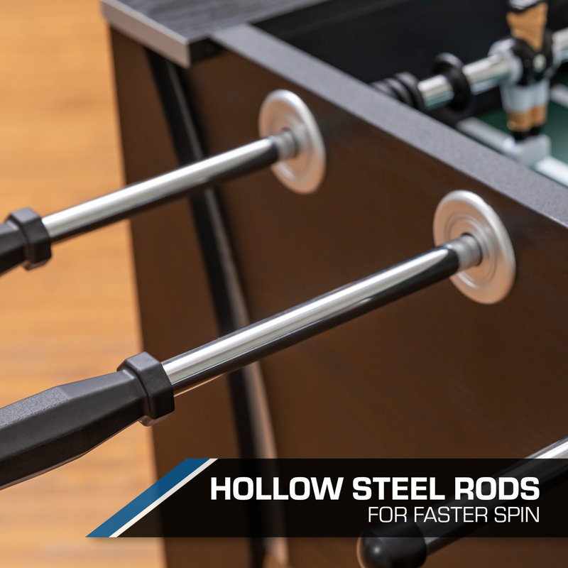 54" Black Alloy Steel Official Size Foosball Table