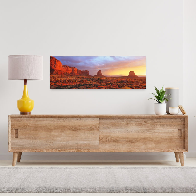 Sunrise Monument Valley Arizona USA by James Cowlin - Wrapped Canvas Panoramic Print, 30.48 cm H x 91.44 cm W