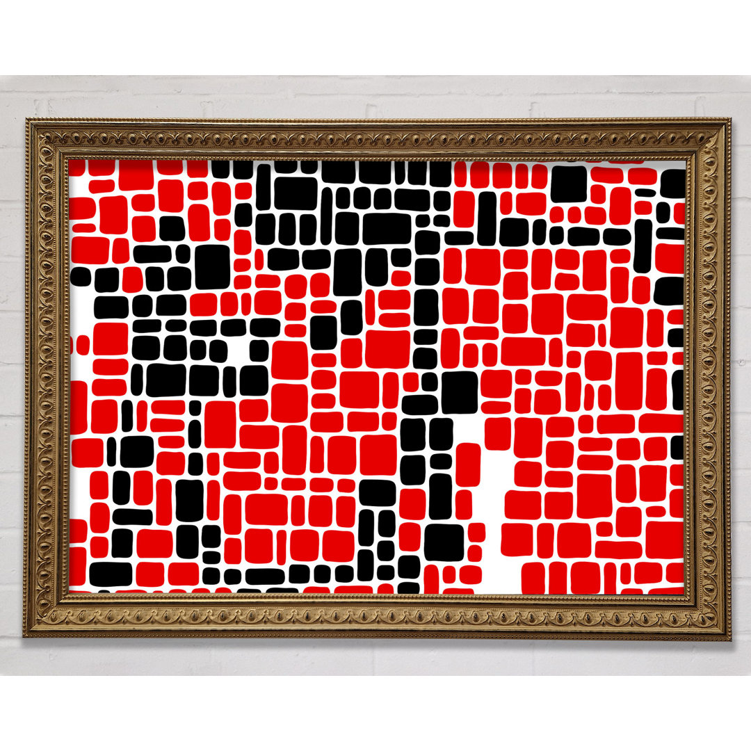 Mosaic Reds Gerahmter Druck