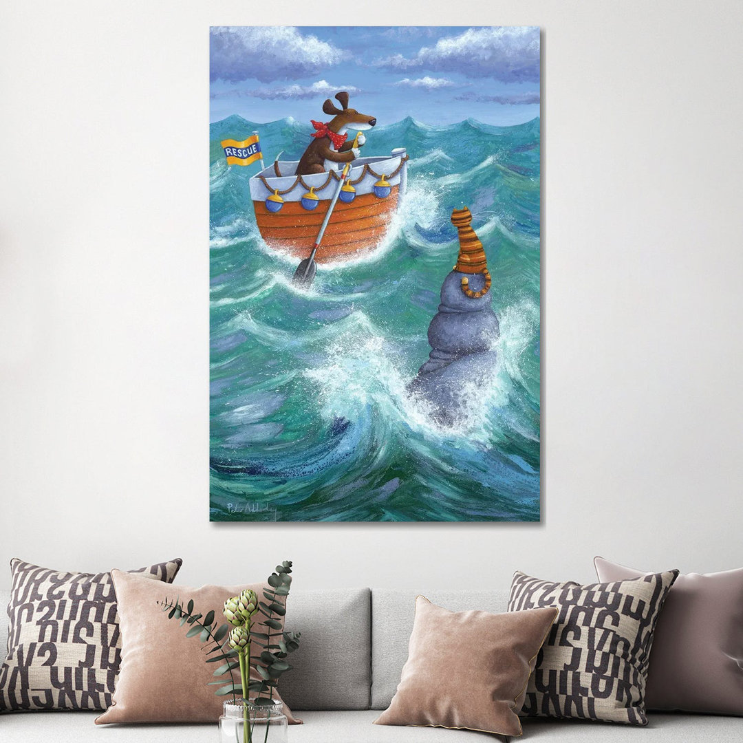 To The Rescue by Peter Adderley - Wrapped Canvas Gallery-Wrapped Canvas Giclée