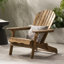 Chaise Adirondack pliante rustique en bois d'acacia Teigan avec accoudoirs larges et conception traditionnelle à lattes pour la cour, le jardin et la terrasse-350117680