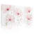 Pink Floral Watercolor Canvas Wrapped Wall Art, Modern Botanical Print (Set of 3)-1875349566