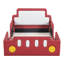 Lit plateforme simple en forme de voiture de course avec roues, rouge-1041277638
