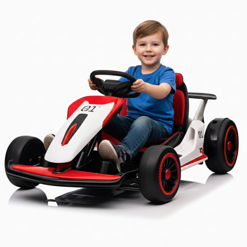 Kart 24V 7AH Big Kids Vortex Edition avec roues avant EVA, lumières, musique