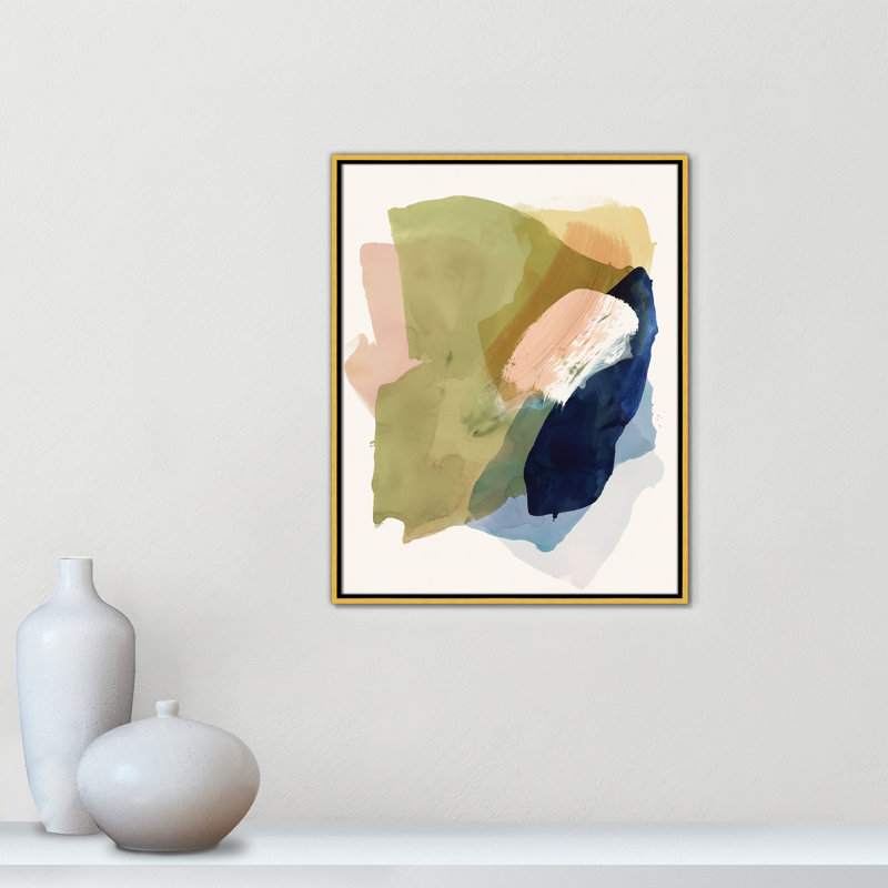 «Brush and Whisper II» par , H 29,5 po x l 23,5 po, Flotteur doré