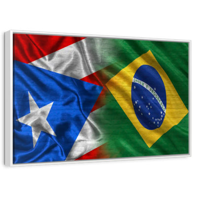Drapeaux de Porto Rico et du Brésil