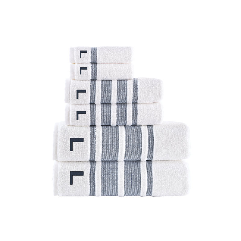 Clarion 6 pcs Towel Set, L, Navy