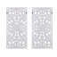 2 panneaux muraux en bois vieilli - fini lotus blanc délavé motif de fleurs décoratives blanc délavé pour l'intérieur seulement