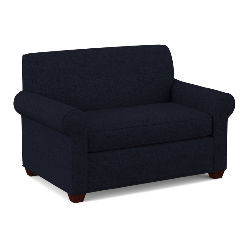 Finn Upholstered Accent Chair, Empire Mahogany, Fluff Pearl