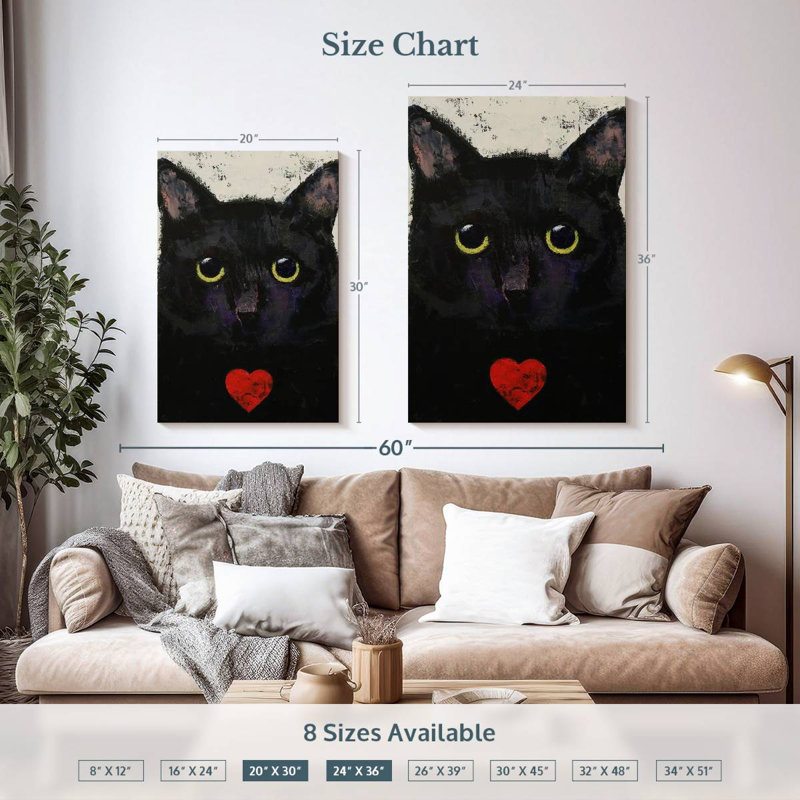Brampt Love Cat, 36" H x 24" W