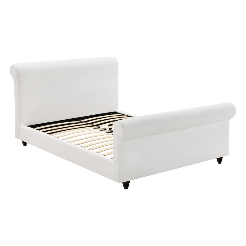 Waverly Sleigh Upholstered Bed, Queen, Prestige Pearl Tweed