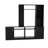 Storage Entertainment Center,Six External Shelves,Double Door Cabinet for TV´s up 37"