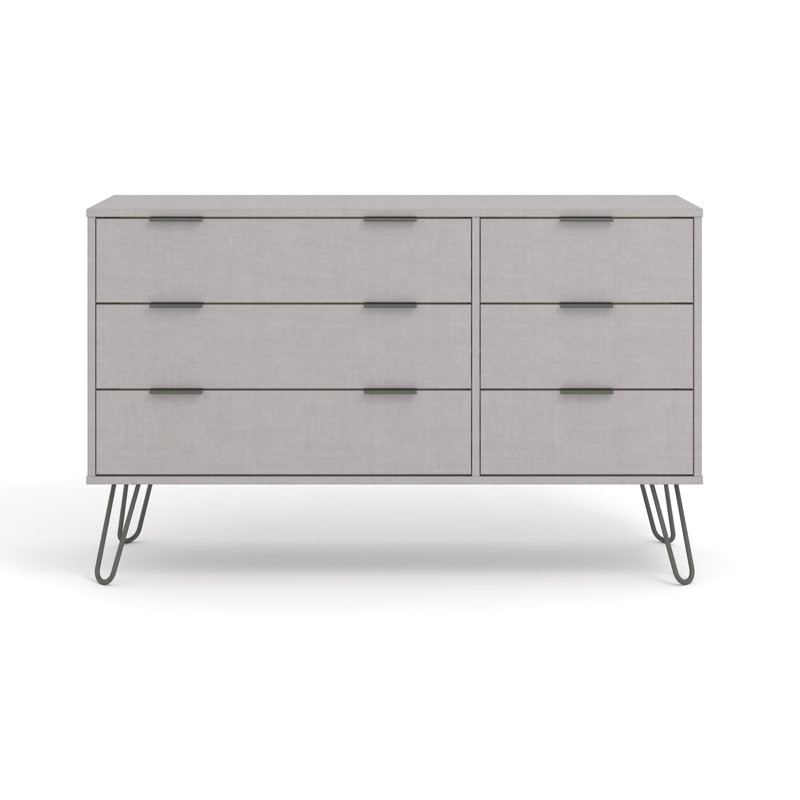 Dufresne 3+3 wide chest of drawers, industrial design