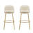 Indoor Metal Upholstered Barstool, Gold Finished Frame And Upholstery, Set Of 2-2028913072