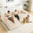 108" Modular Sectional Couches Luxury Modern Corduroy Sofa, Minimalist Comfy L-Shape Cloud Couch, Compression Packaging & No Assembly Required for Living Room Apartment-186815809