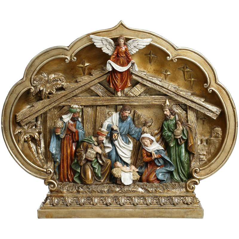 Nativity Scene Tabletop -15X12.5 Inches