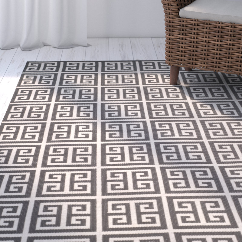 Royalton Hand Woven Cotton Geometric Rug, Rectangle 4' x 6'