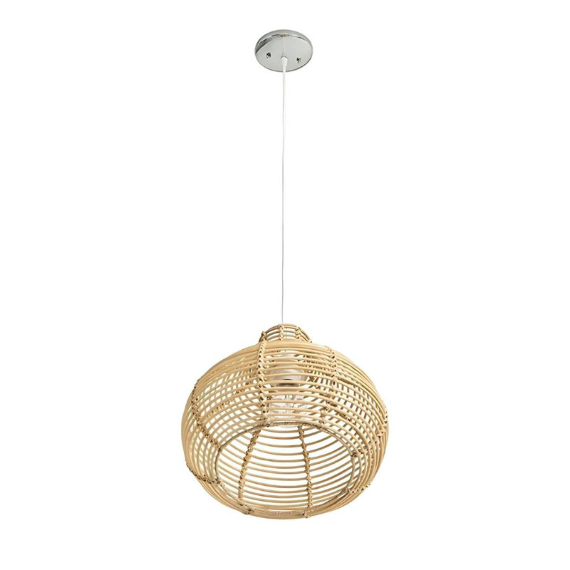 Luminaire suspendu en dôme naturel à 1 lumière Capello