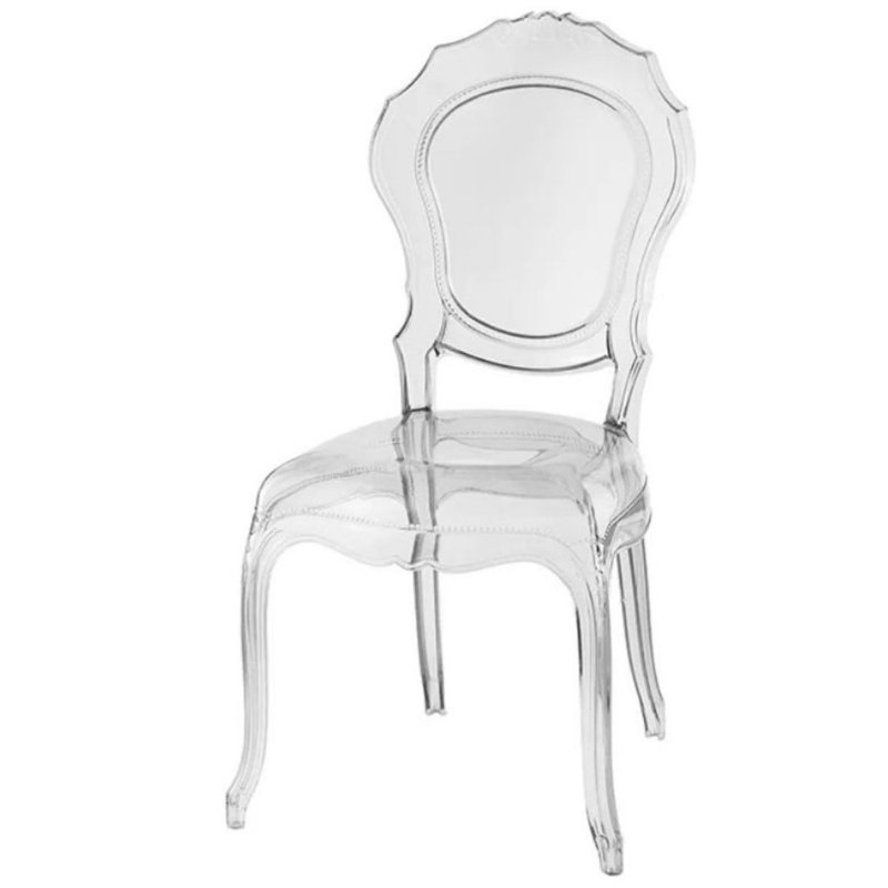 Chaise de salle à manger moderne Belle Epoque, Transparent