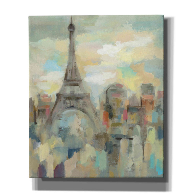 «Paris Impression» par Silvia Vassileva, art mural sur toile, H 24 po x l 20 po x P 0,75 po
