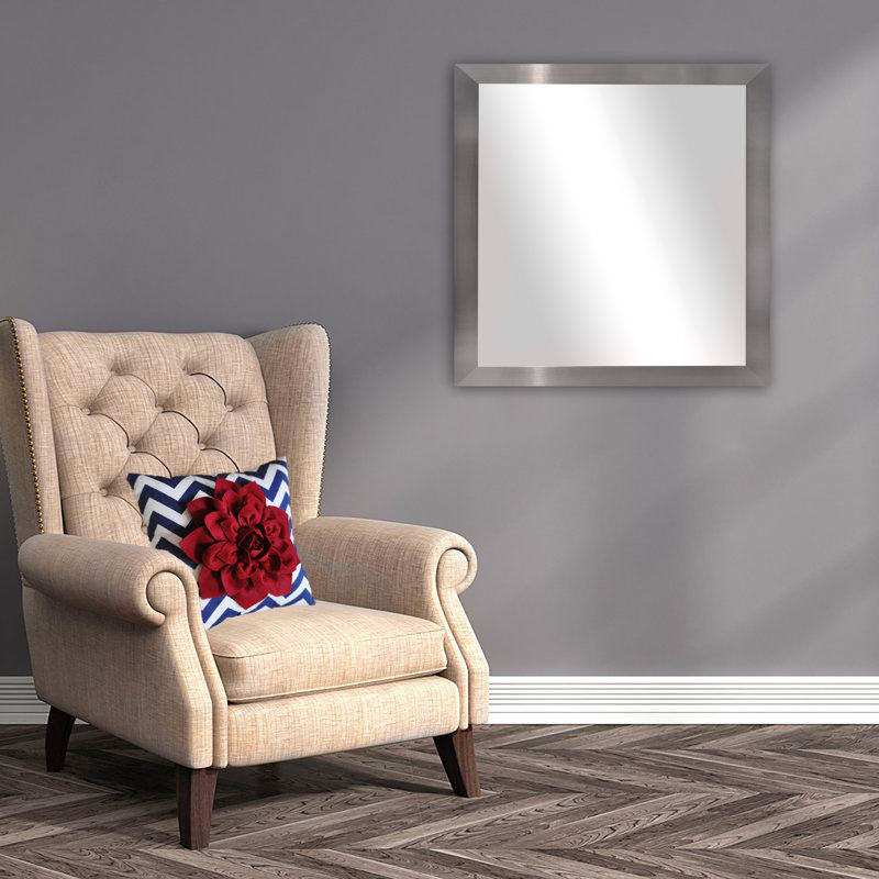 Miroir d'appoint Miami, 26 po, 25 po, argent
