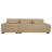 Plather Camel Upholstered Sectional Chaise Sofa
