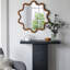 Miroir d'appoint 31 "x 30" en bois avec cadre unique