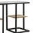 Wenviro 47 In. Sand Black Rectangular Glass Console Table With Wood Shelves