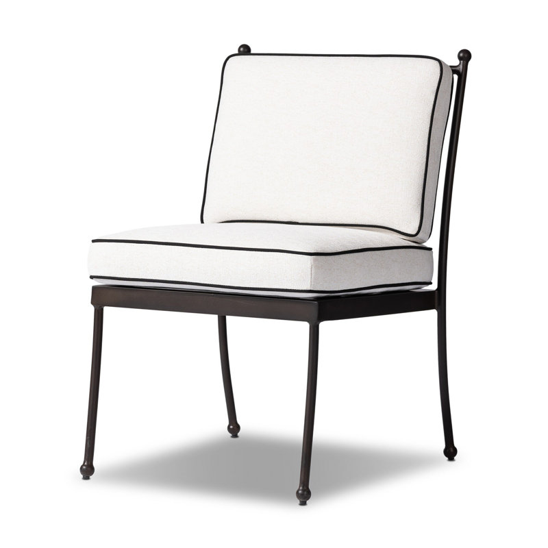 Chaise d'extérieur Belvedere - Coussin carré - Lin Alessi