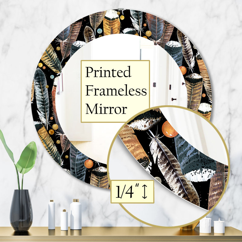 Miroir mural Feathers, H 31,5 po x l po