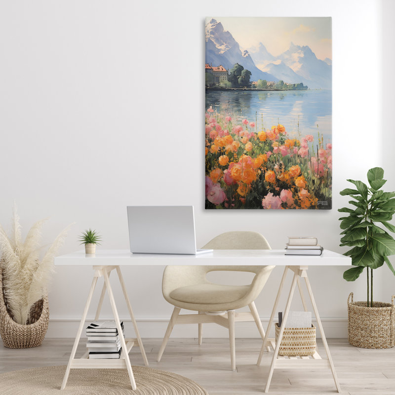 Art mural sur toile Mountain Meadow Outskirt par Roozbeh Bahramali, H 45 po x l 30 po