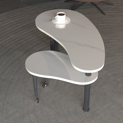 Rotatable Top Coffee Table - 25Mm Mdf Wood Veneer, Solid Rubber Wood Legs, Sturdy For Busy Homes