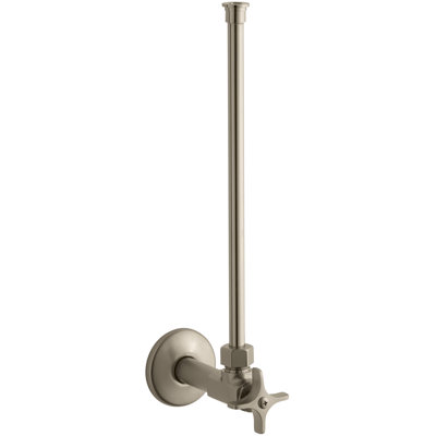 1/2-In NPT Angle Supply With Stop With Cross Handle And Annealed Vertical Tube